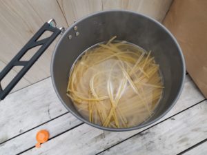 アウトドアグッズで初調理。